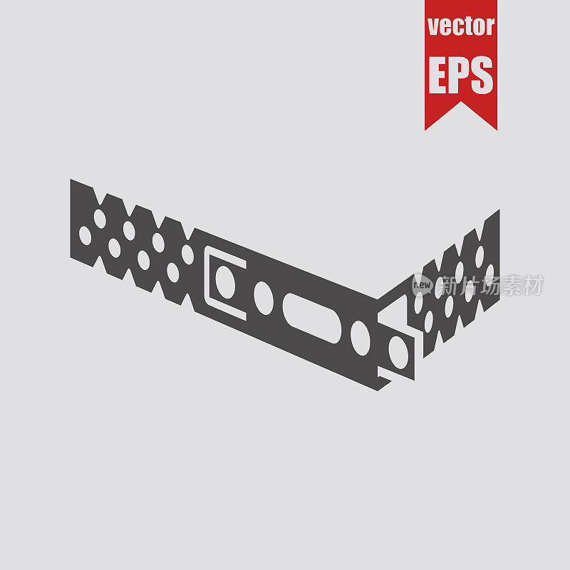 Steel profile icon.Steel Profile for plasterboard.Vector illustration.